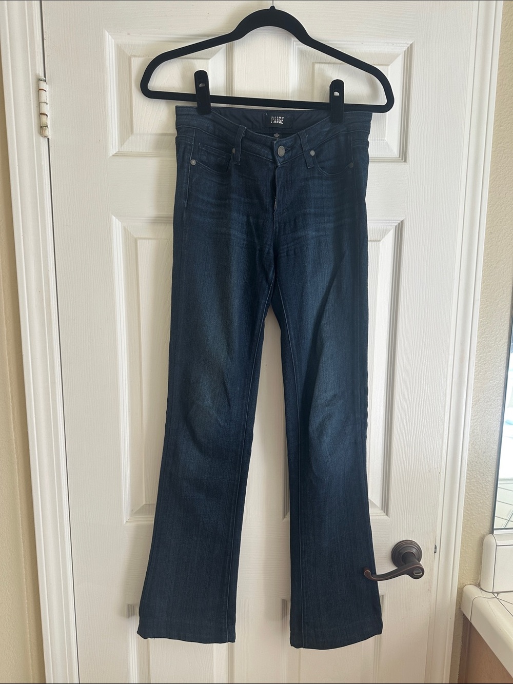 PAIGE Dark Indigo Flare Jeans